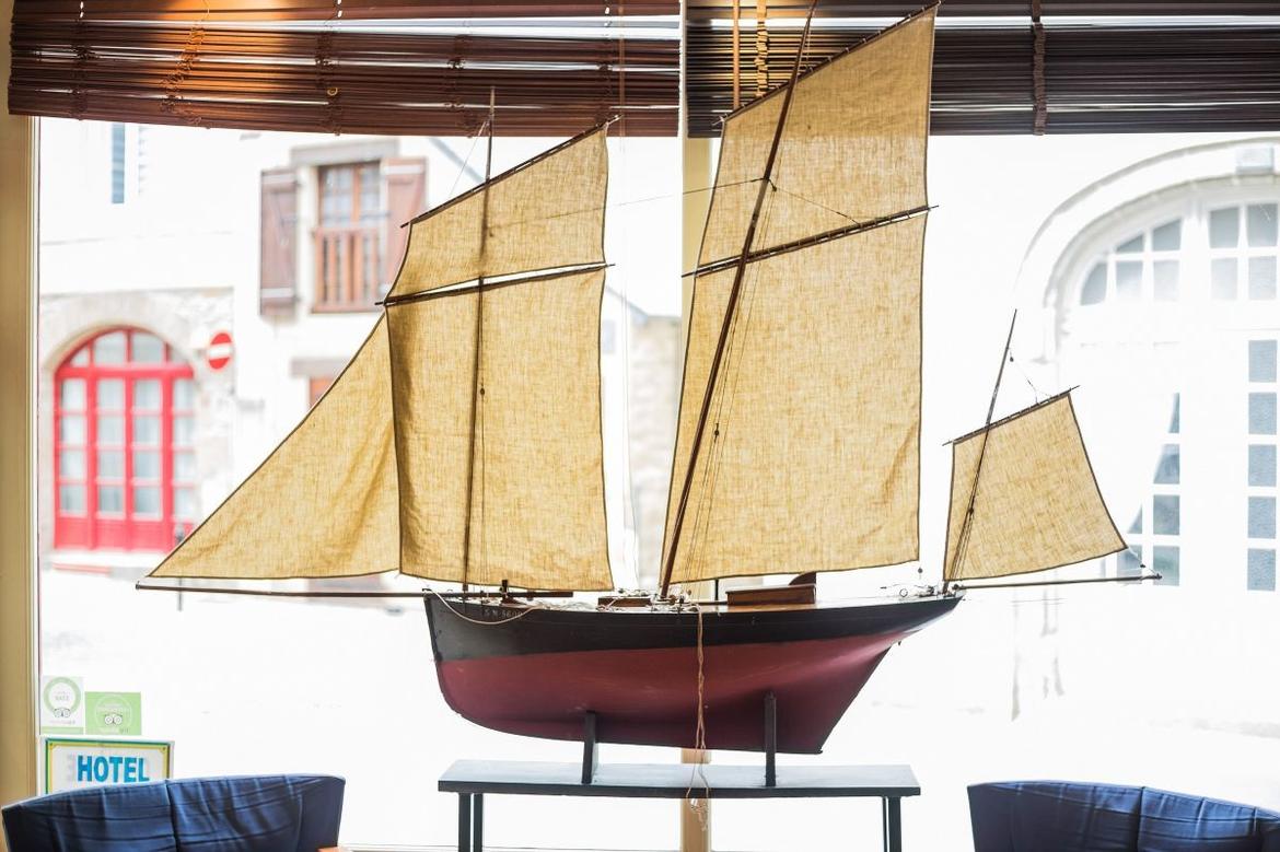 La Bisquine, model of an old traditional boat of the Saint-Malo 01 region