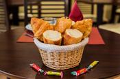 The basket of fresh bread and viennoiseries